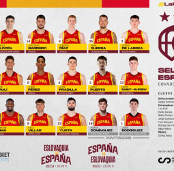 Tres campeones de Europa y otros tres campeones del Mundo U19, entre los 16 convocados para el doble enfrentamiento ante Eslovaquia