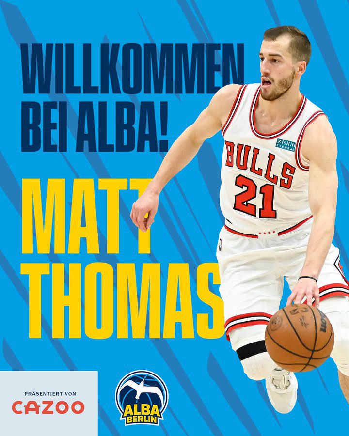 El Alba Berlín anuncia el fichaje de Matt Thomas