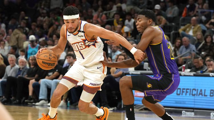 Entre Booker y Durant gestan la remontada de los Suns ante Lakers, 109-105