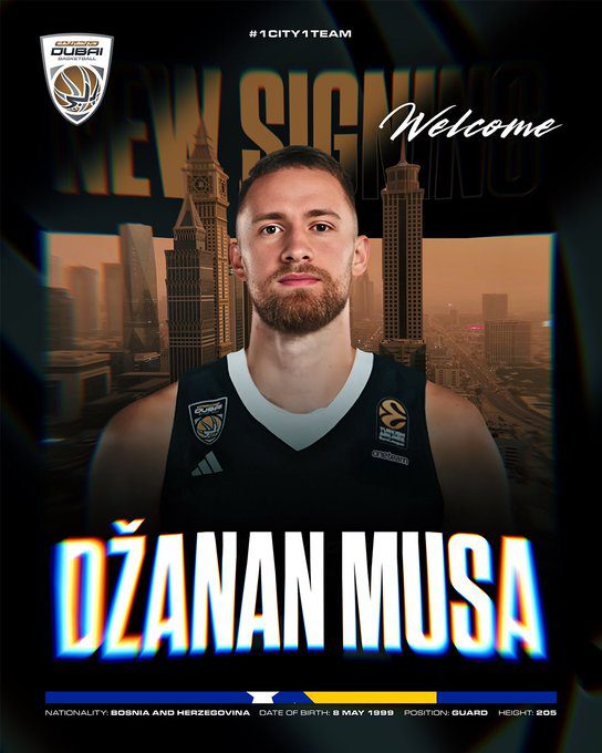 Dzanan Musa firma un contrato millonario de tres años con Dubai Basketball