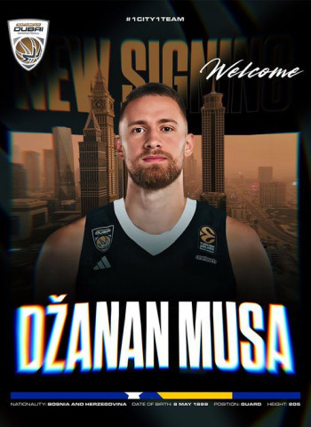 Dzanan Musa firma un contrato millonario de tres años con Dubai Basketball