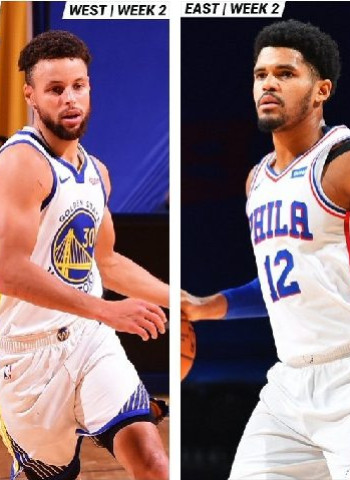 Stephen Curry y Tobias Harris, jugadores de la semana NBA