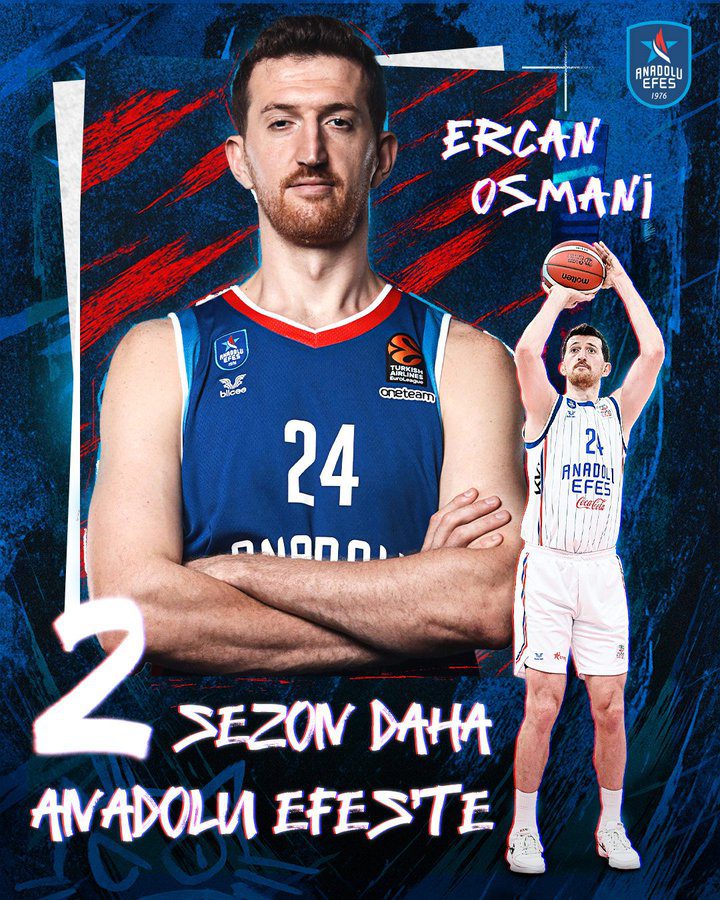 Anadolu Efes renueva a Ercan Osmani por dos temporadas más