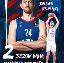 Anadolu Efes renueva a Ercan Osmani por dos temporadas más