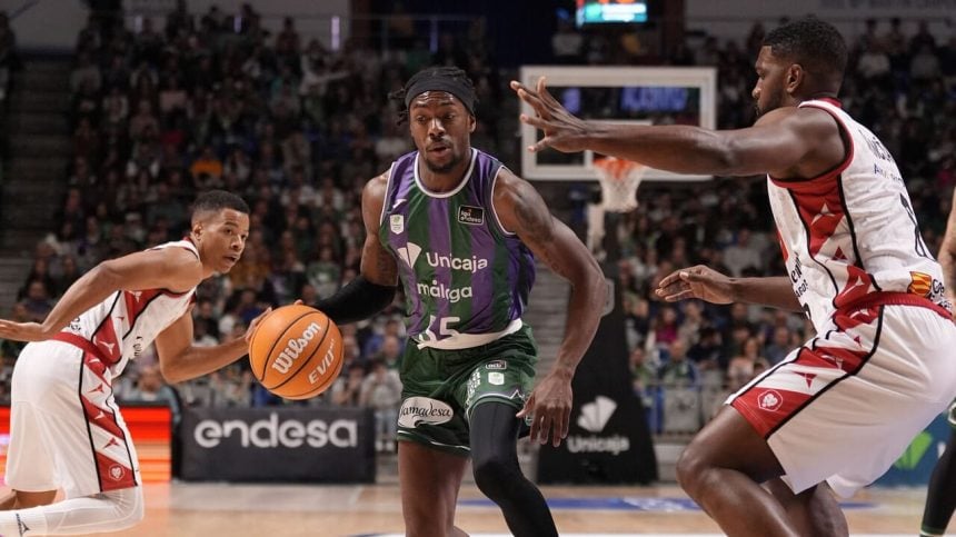 El Casademont Zaragoza se queda sin energía en Málaga, 85-71