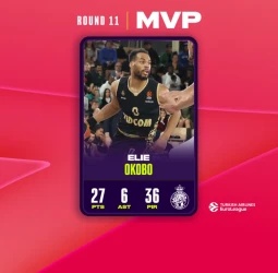 MVP de la Jornada 11 EuroLeague: Elie Okobo, AS Mónaco