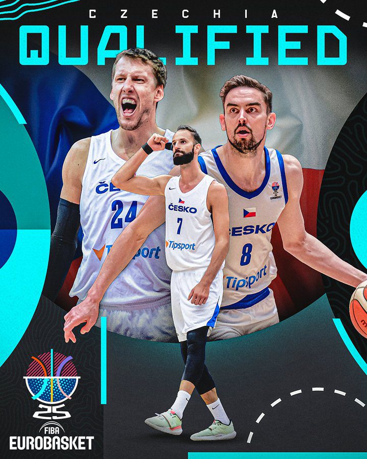 Chequia se clasifica para el EuroBasket 2025 por quinta vez consecutiva
