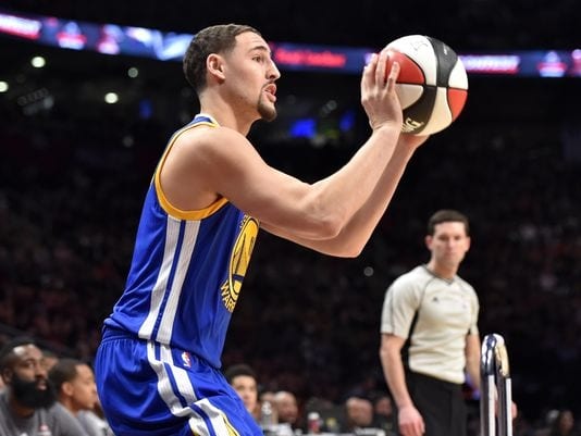 Curry y Thompson dominan la larga distancia, este año es Klay el campeón de los triples