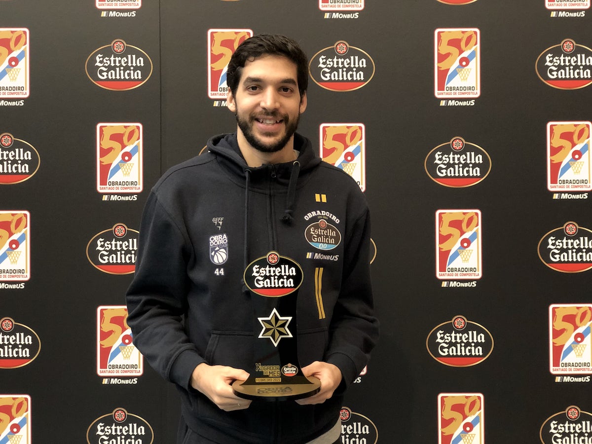 Pepe Pozas elegido Jugador Estrella Galicia de Febrero: “Solo hace falta una victoria para cambiar ese chip”