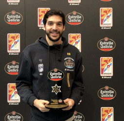 Pepe Pozas elegido Jugador Estrella Galicia de Febrero: “Solo hace falta una victoria para cambiar ese chip”