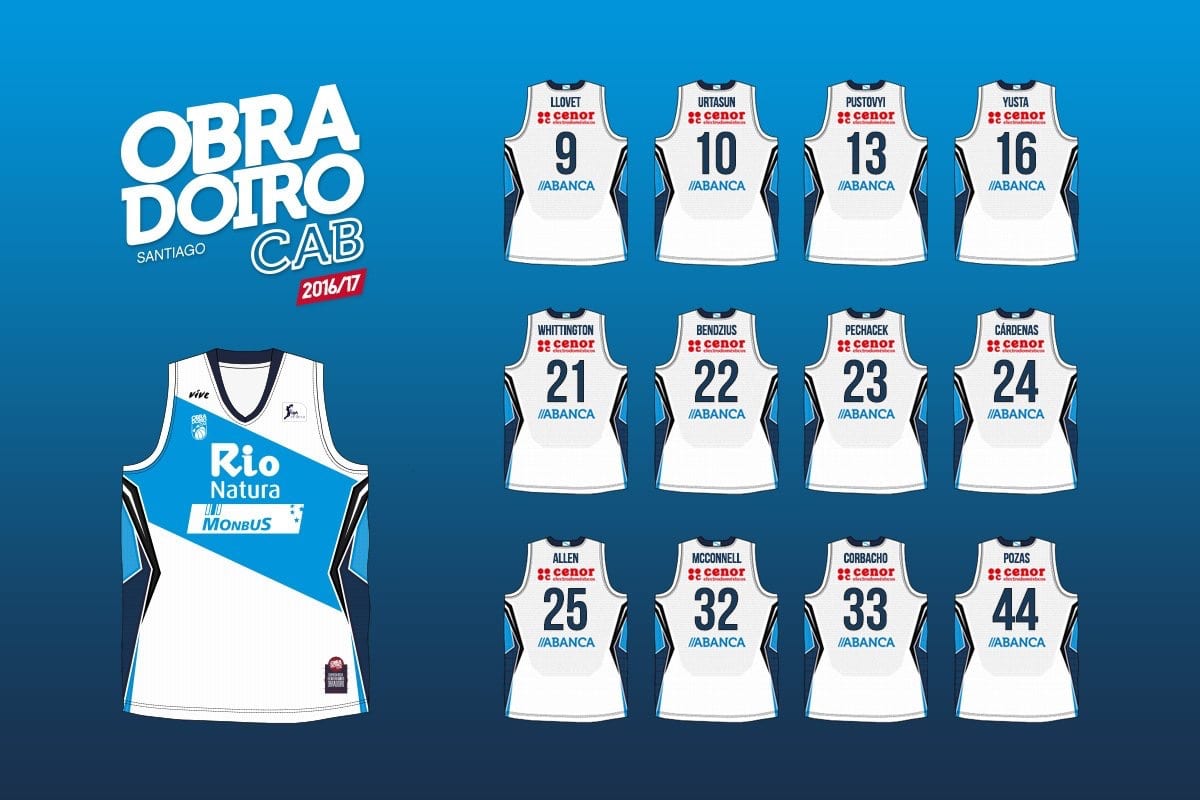Los dorsales de los jugadores del Rio Natura Monbus Obradoiro ya tienen asignados sus dorsales
