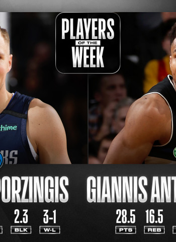Antetokounmpo y Porzingis, jugadores de la semana en la NBA