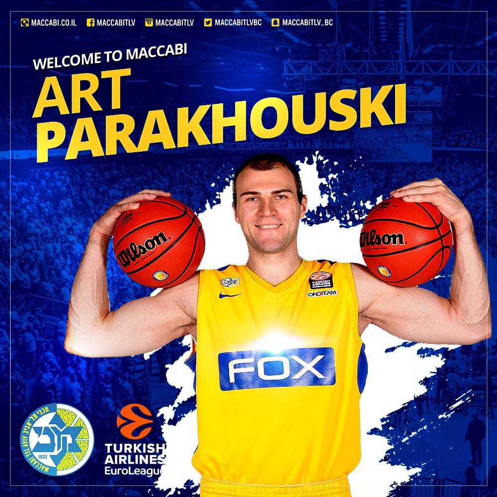 El Maccabi anuncia el fichaje de Artsiom Parakhouski