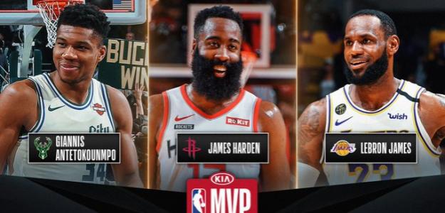 Antetokounmpo, LeBron James y Harden se jugarán el MVP de la temporada