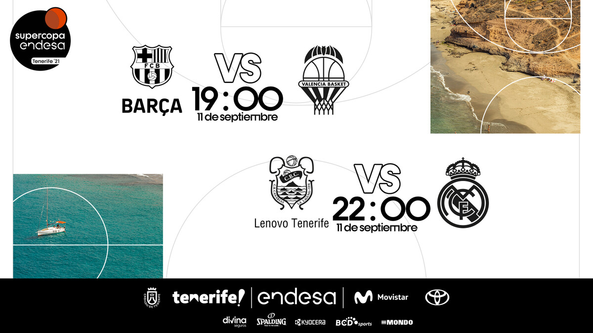 ¡Así serán las semifinales de la Supercopa Endesa Tenerife 2021!