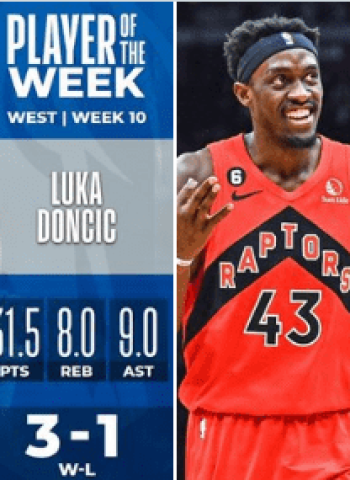 Luka Doncic y Pascal Siakam, jugadores de la semana NBA