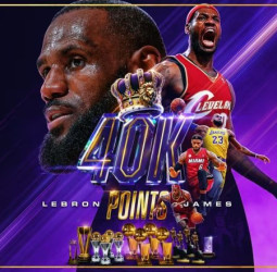 LeBron James logra la proeza de alcanzar los 40.000 puntos