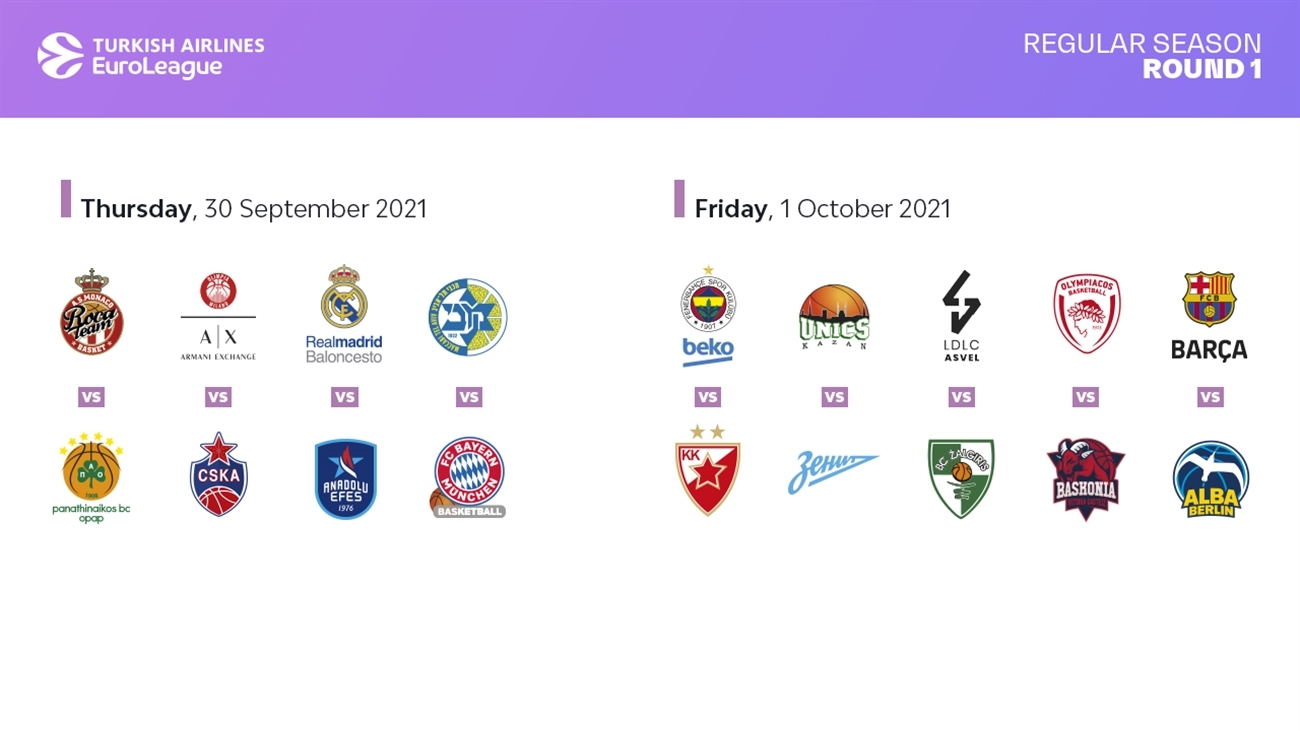 Ya está aquí el calendario de la EuroLeague 2021-22