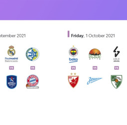 Ya está aquí el calendario de la EuroLeague 2021-22
