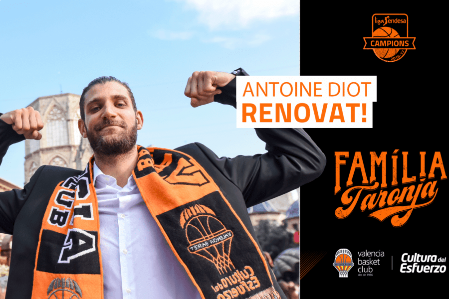 Valencia Basket amplía el contrato de Antoine Diot hasta 2019