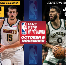 Nikola Jokic y Jayson Tatum, jugadores del mes en la NBA