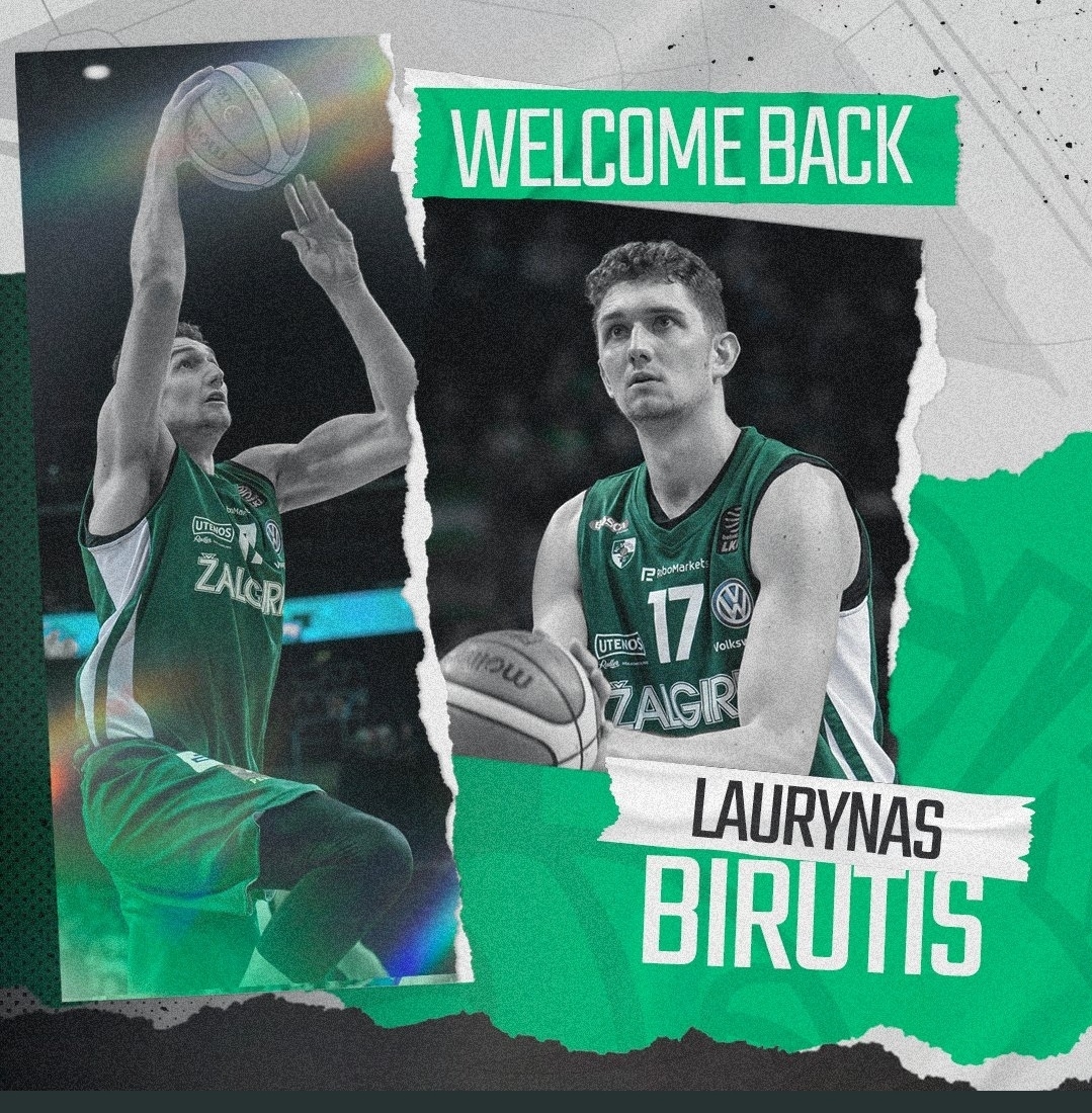 El Zalgiris Kaunas anuncia la vuelta de Laurynas Birutis