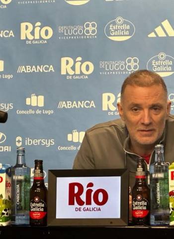 Veljko Mrsic en la previa del Real Madrid vs. Río Breogán