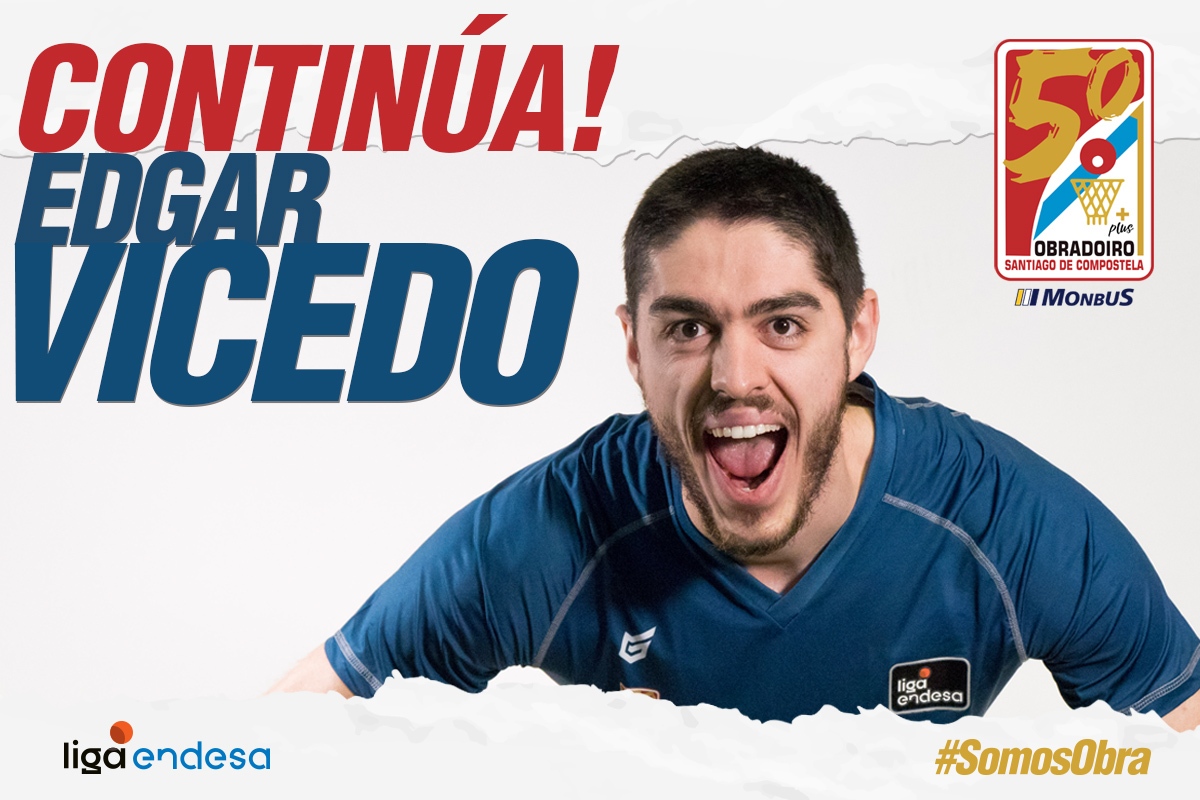 El Monbus Obradoiro extiende el contrato de Edgar Vicedo hasta final de temporada