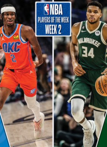 Shai Gilgeous-Alexander  y Giannis Antetokounmpo, jugadores de la semana NBA