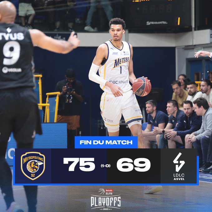 Wembanyama golpea primero ante el ASVEL Villeurbanne