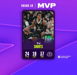 MVP de la Jornada 30º EuroLeague: TJ Shorts, Paris Basketball