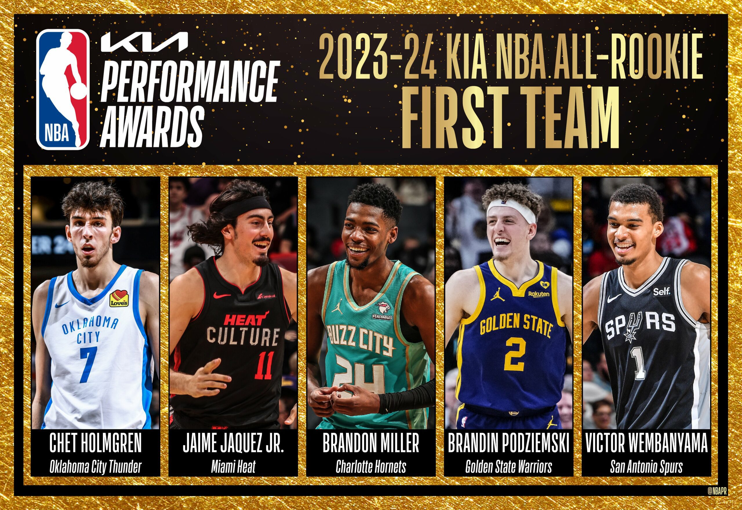 Wembanyama lidera el primer equipo rookie NBA