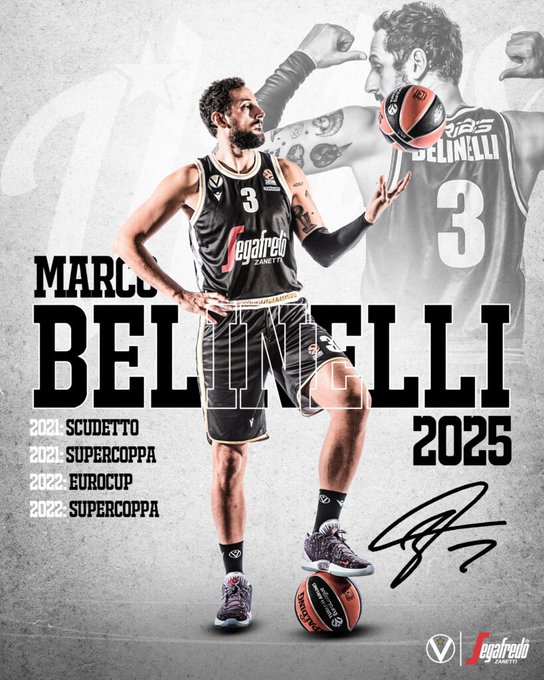 Marco Belinelli, dos años más en la Virtus Bolonia