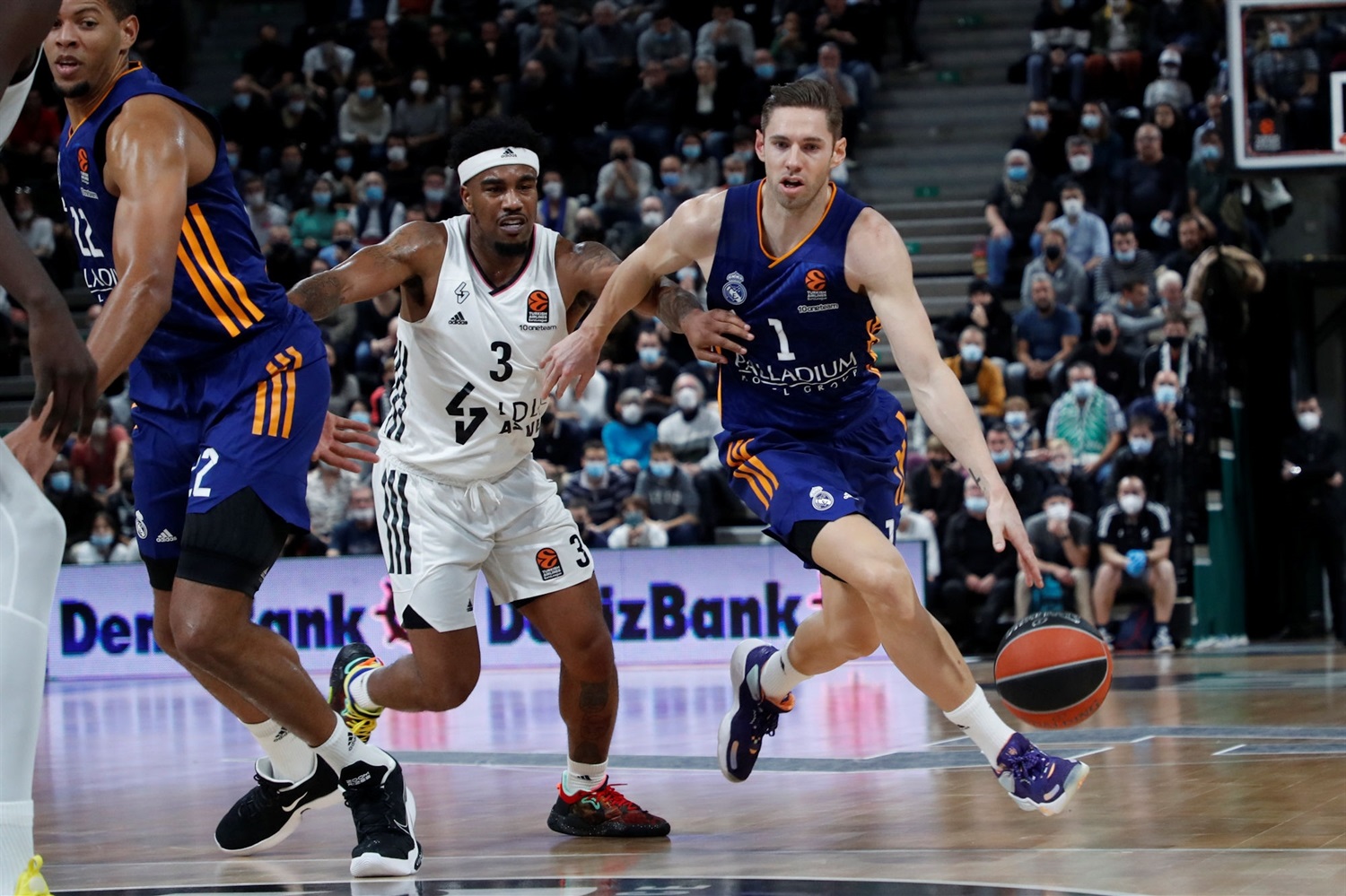 Valioso triunfo del Real Madrid en la difícil cancha del Asvel (74-87)