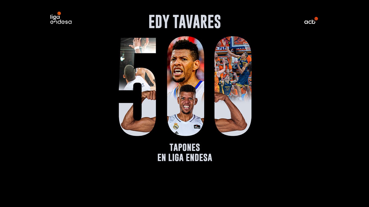 Edy Tavares irrumpe en el legendario club de los 500 tapones