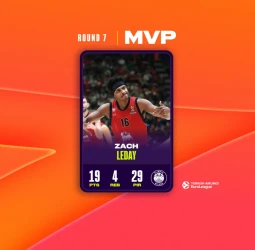 MVP Jornada 7 EuroLeague: Zach LeDay, EA7 Emporio Armani Milán