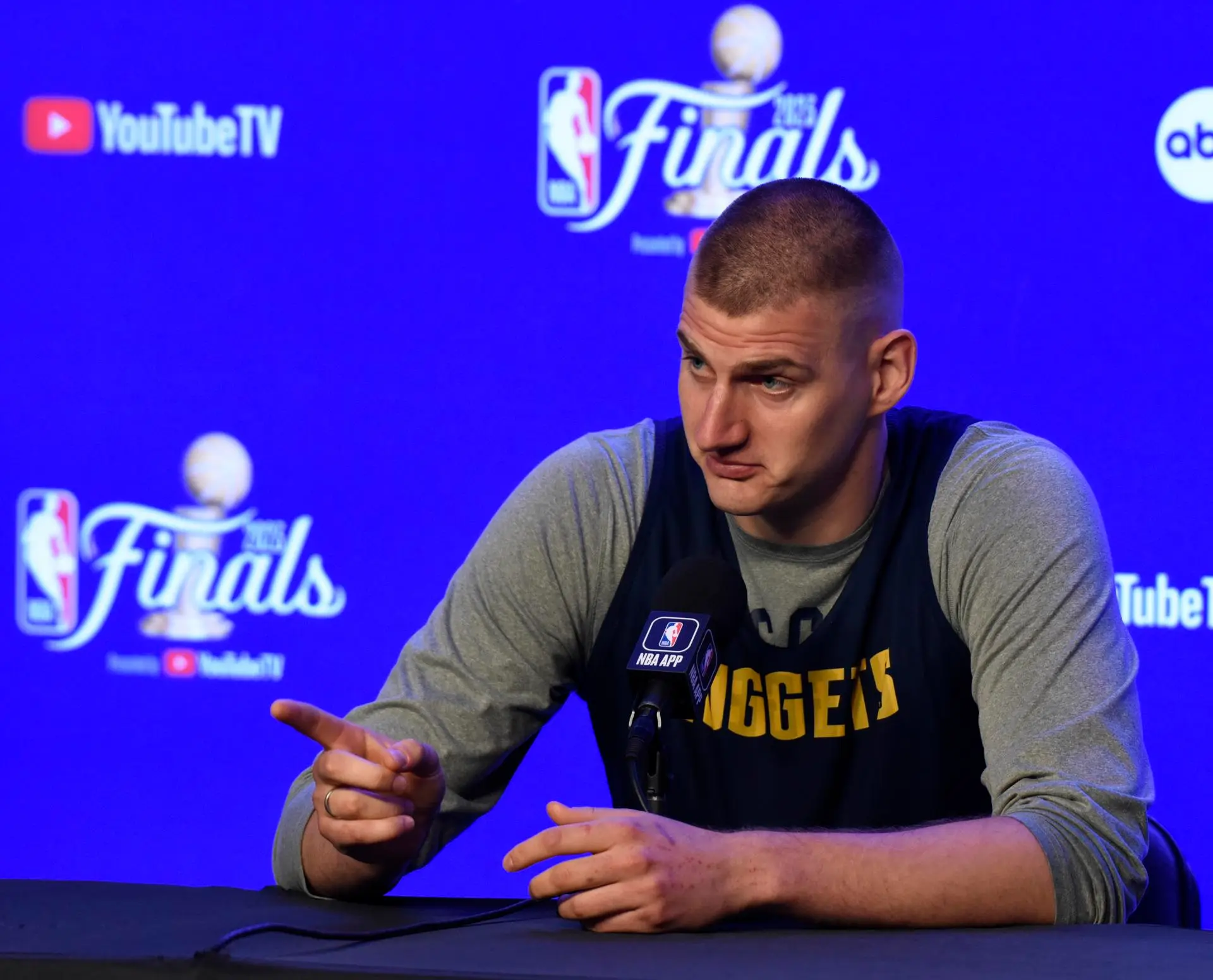 Nikola Jokic, ante el 4º partido de la final NBA