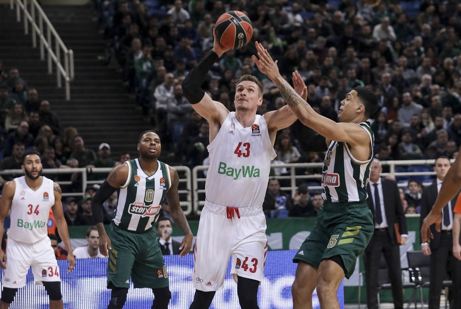 El dominio en el rebote y un mejor inicio en el último cuarto, decantó la victoria para el Panathinaikos (98-83)