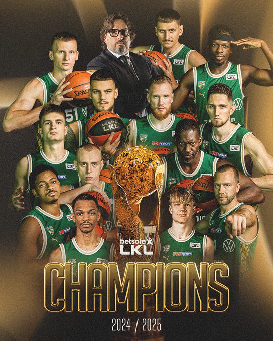 Zalgiris conquista la LKL 2024/25 tras una épica remontada ante Rytas (76-69)