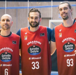 Álvaro Muñoz, Albert Oliver y Álex Suárez, capitanes del Monbus Obradoiro en la temporada del 50 Aniversario Plus