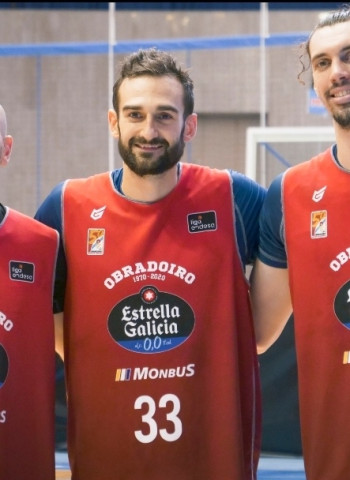 Álvaro Muñoz, Albert Oliver y Álex Suárez, capitanes del Monbus Obradoiro en la temporada del 50 Aniversario Plus