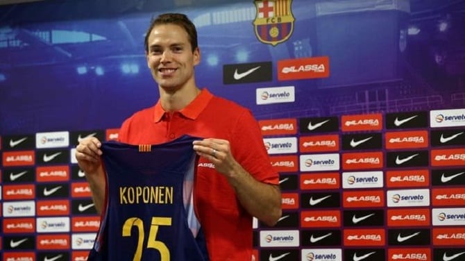 Koponen se reincorpora al Barcelona Lassa tras el accidente