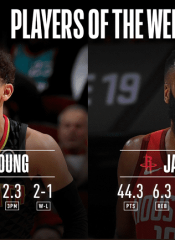 Trae Young y James Harden, jugadores de la semana en la NBA