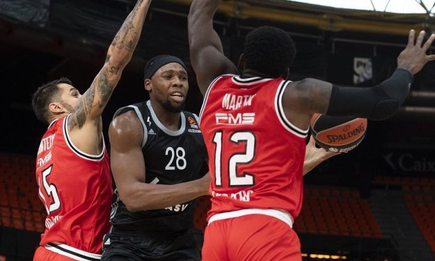 El ASVEL Villeurbanne supera al Olympiacos (74-57)