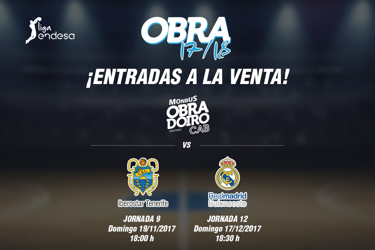 Las entradas para el Monbus Obradoiro – Real Madrid ya a la venta en oficinas y web, con promoción especial para abonados y Black Friday