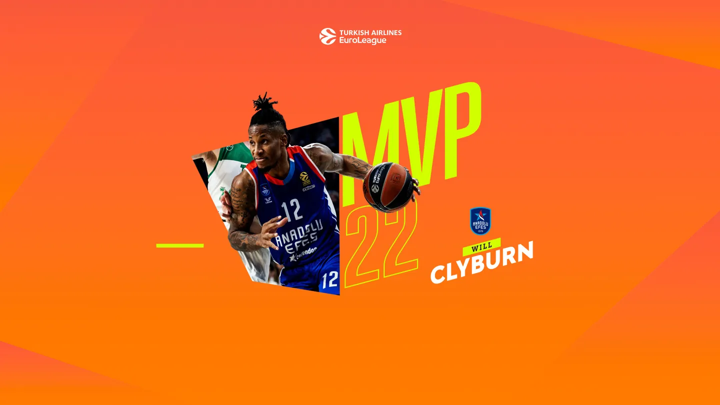 MVP de la 22ª jornada: Will Clyburn, Anadolu Efes Istanbul