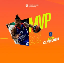 MVP de la 22ª jornada: Will Clyburn, Anadolu Efes Istanbul