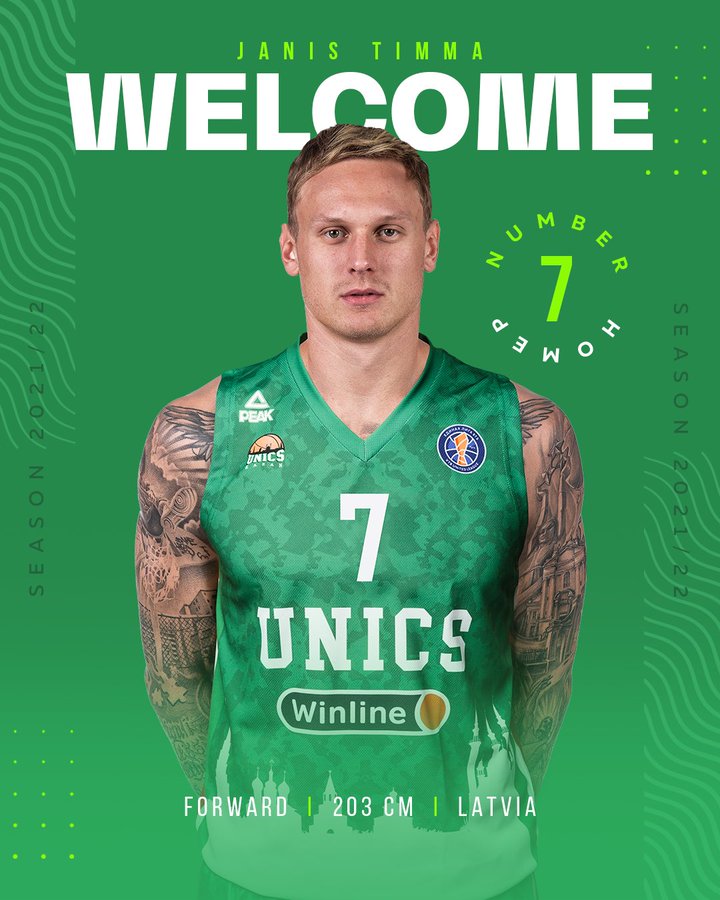 Janis Timma, nuevo jugador del Unics Kazan