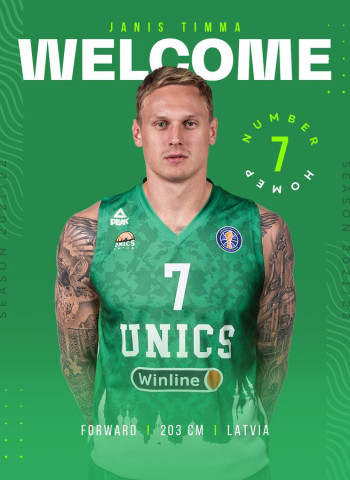 Janis Timma, nuevo jugador del Unics Kazan