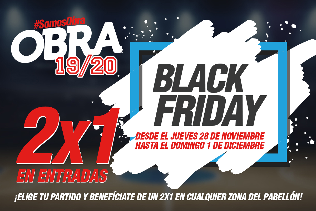 Los aficionados del Monbus Obradoiro podrán beneficiarse de un 2x1 en entradas por el Black Friday para el partido que escojan
